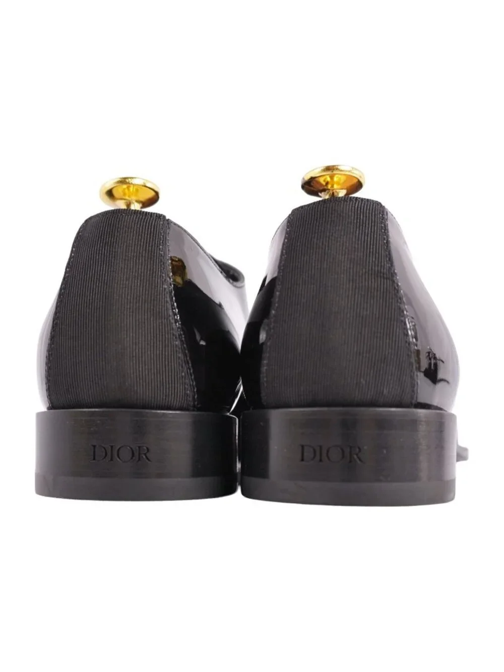 Dior Leather Shoes Derby Patent Black Homme